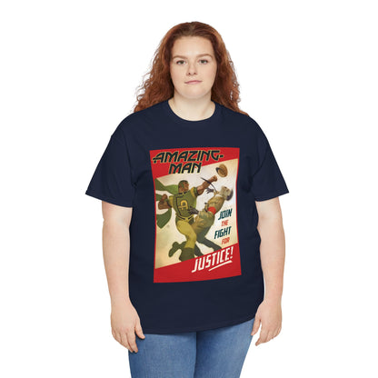 Amazing Man T-Shirt - All-Star Squadron - Join the Fight for Justice - DC Comics