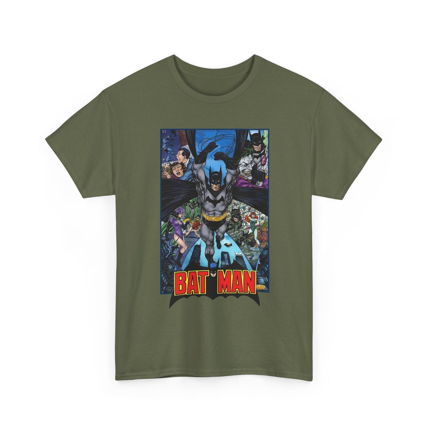 Batman T-Shirt - John Byrne Art - Joker, Catwoman, Poison Ivy - Caped Crusader - DC Comics