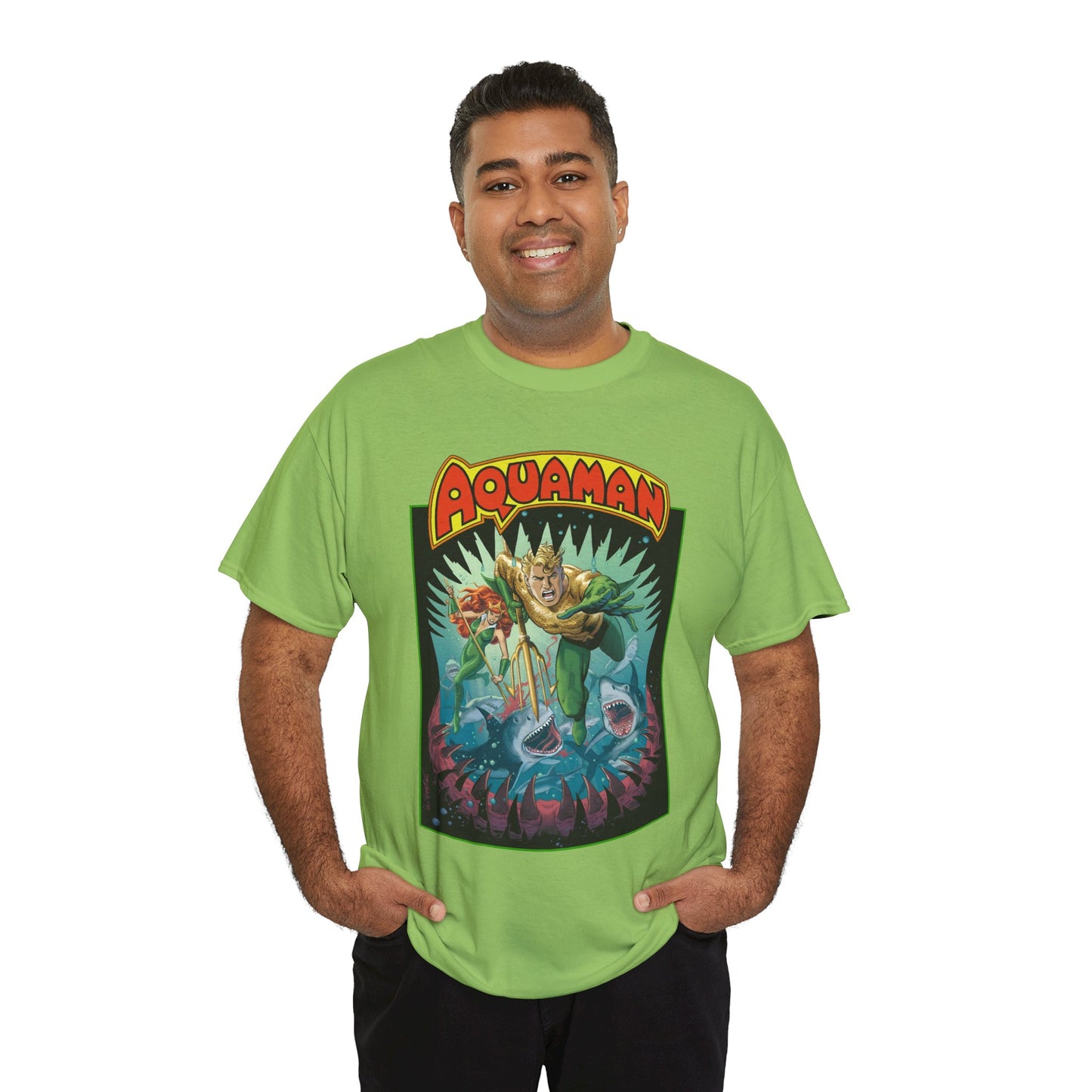 Aquaman T-Shirt - José Luis García-López Art - 80th Anniversary Variant Cover - Arthur Curry, Mera, Bronze Age Look - DC Comics