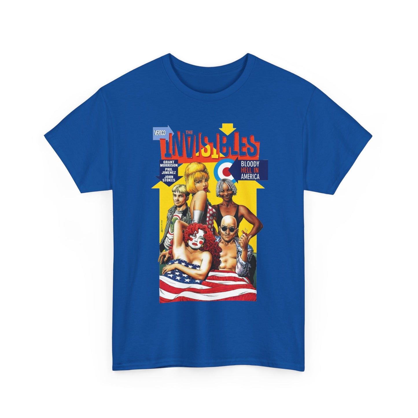 Invisibles: Bloody Hell in America T-Shirt - Brian Bolland Art - DC/Vertigo Comics