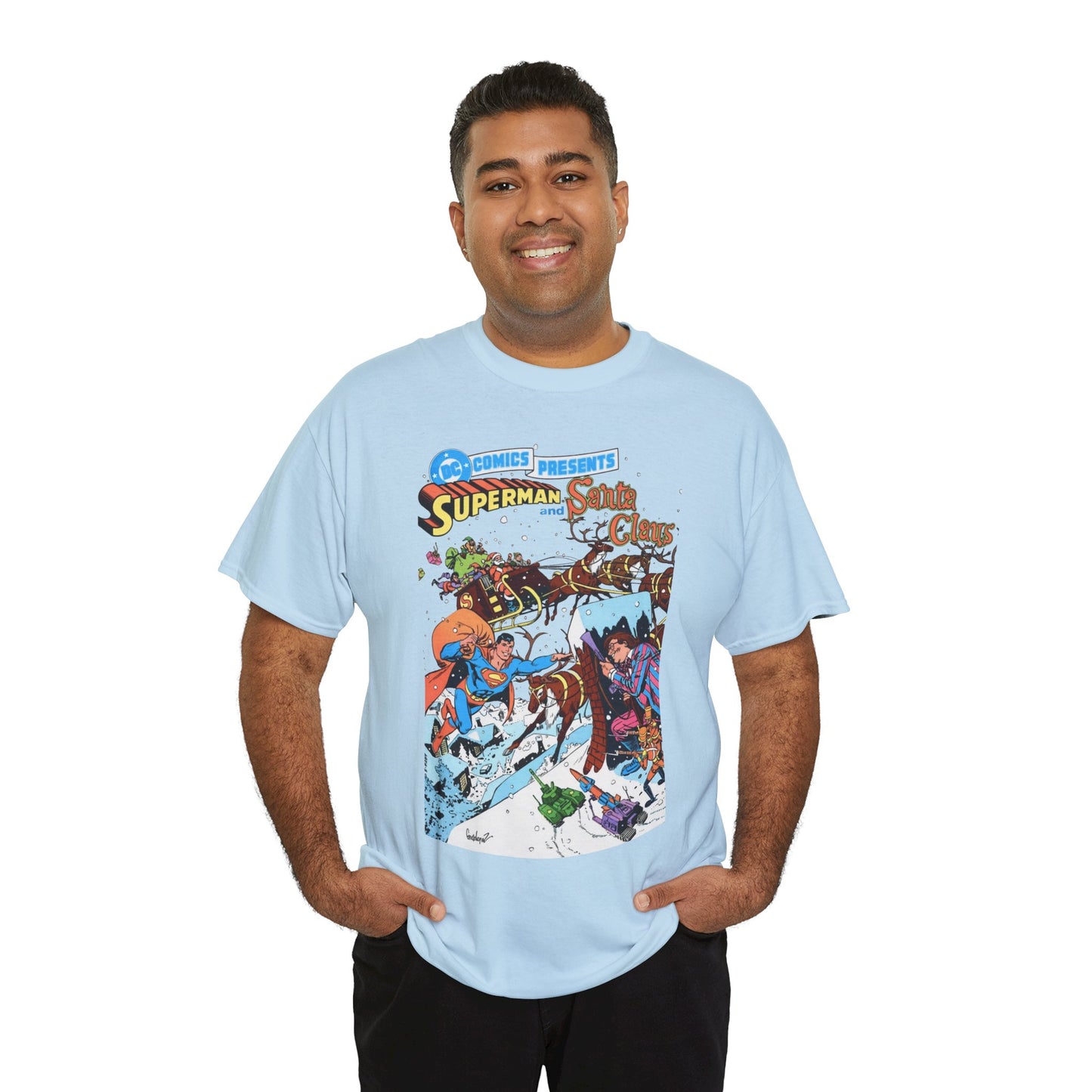 Superman & Santa Claus T-Shirt - José Luis García-López Art - DC Comics Presents #67 - Vs. Toyman