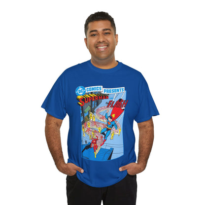 Superman & Flash T-Shirt - George Perez Art - DC Comics Presents #38 Cover Art - Bronze Age Classic