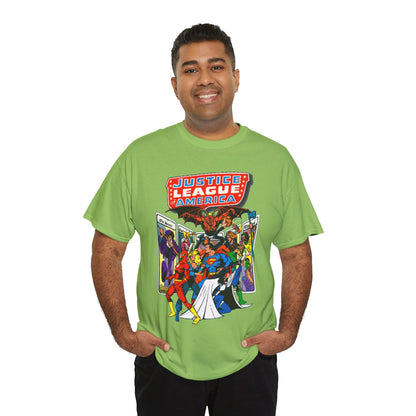 Justice League of America T-Shirt - George Perez Art - Vs Tarot Gang - DC Comics