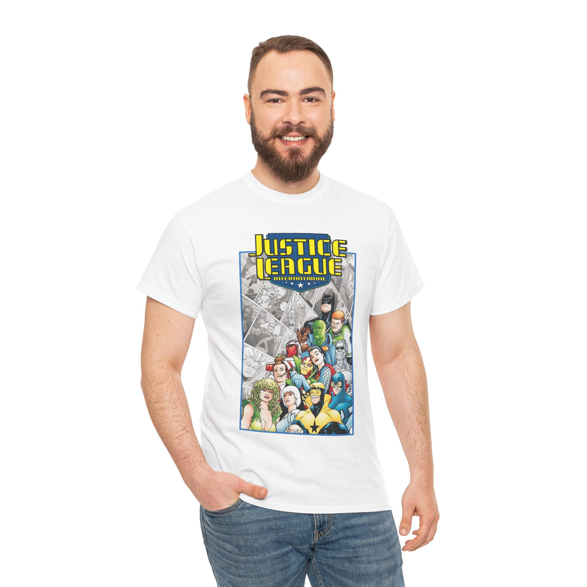 Justice League International T-Shirt - Kevin Maguire Art - DC Comics
