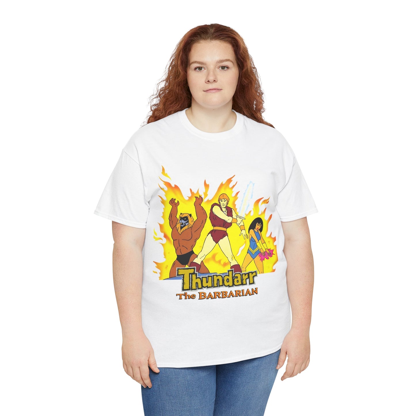 Thundarr the Barbarian T-Shirt - Princess Ariel, Ookla the Mok - Ruby-Spears Saturday Morning Cartoon - 1980s