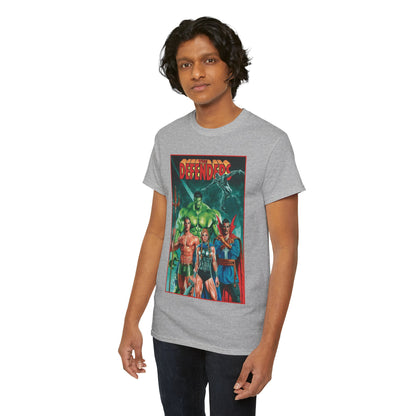 Defenders T-Shirt - Dr Strange, Valkyrie, Hulk, Namor, Silver Surfer - Marvel Comics - Popular 1970s Series
