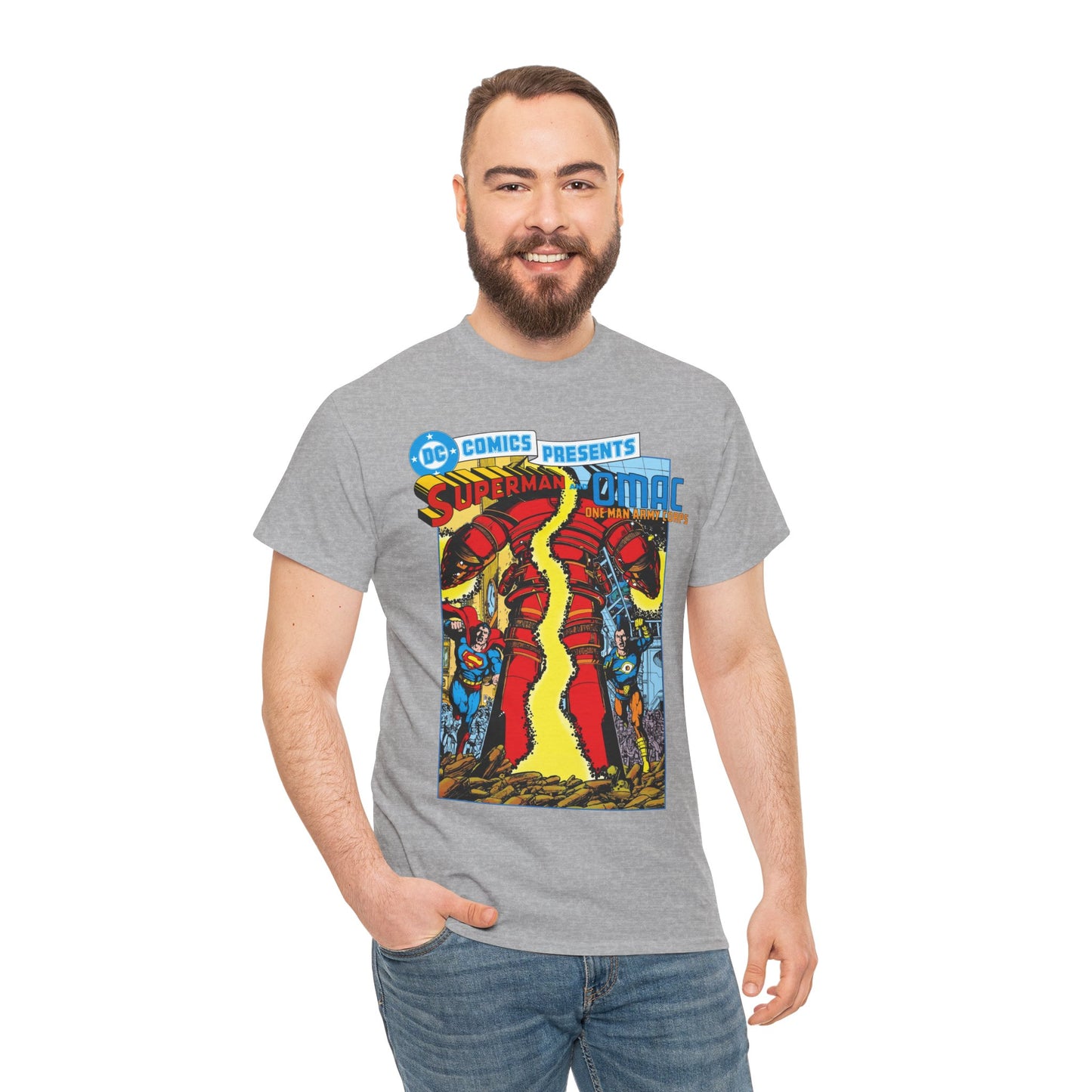 DC Comics Presents #61 T-Shirt - George Perez Art - Superman & OMAC Team-Up - DC Comics