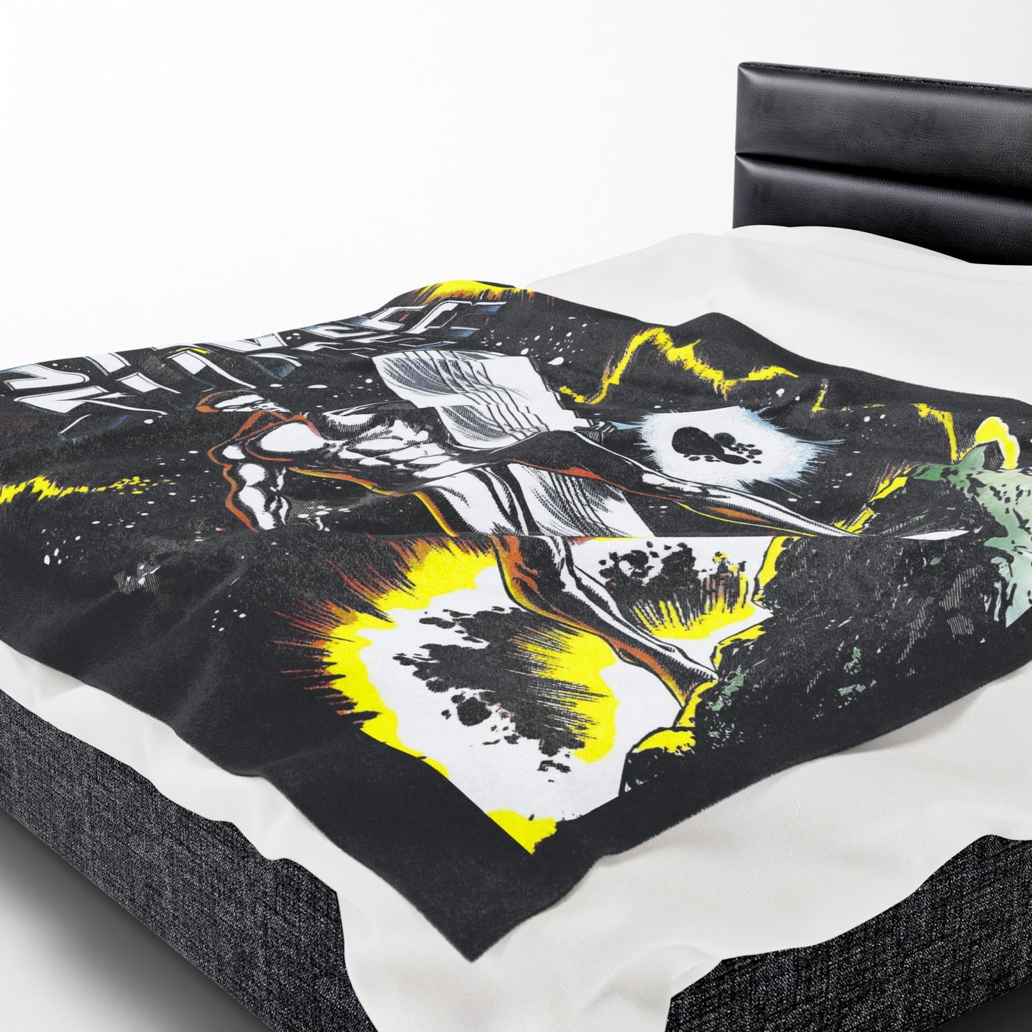 Silver Surfer Velveteen Plush Blanket 60x80" - John Byrne Art - Former Herald of Galactus - Norrin Radd - Fantastic Four Connection - Popular Marvel Comics Character - Cosmic Hero
