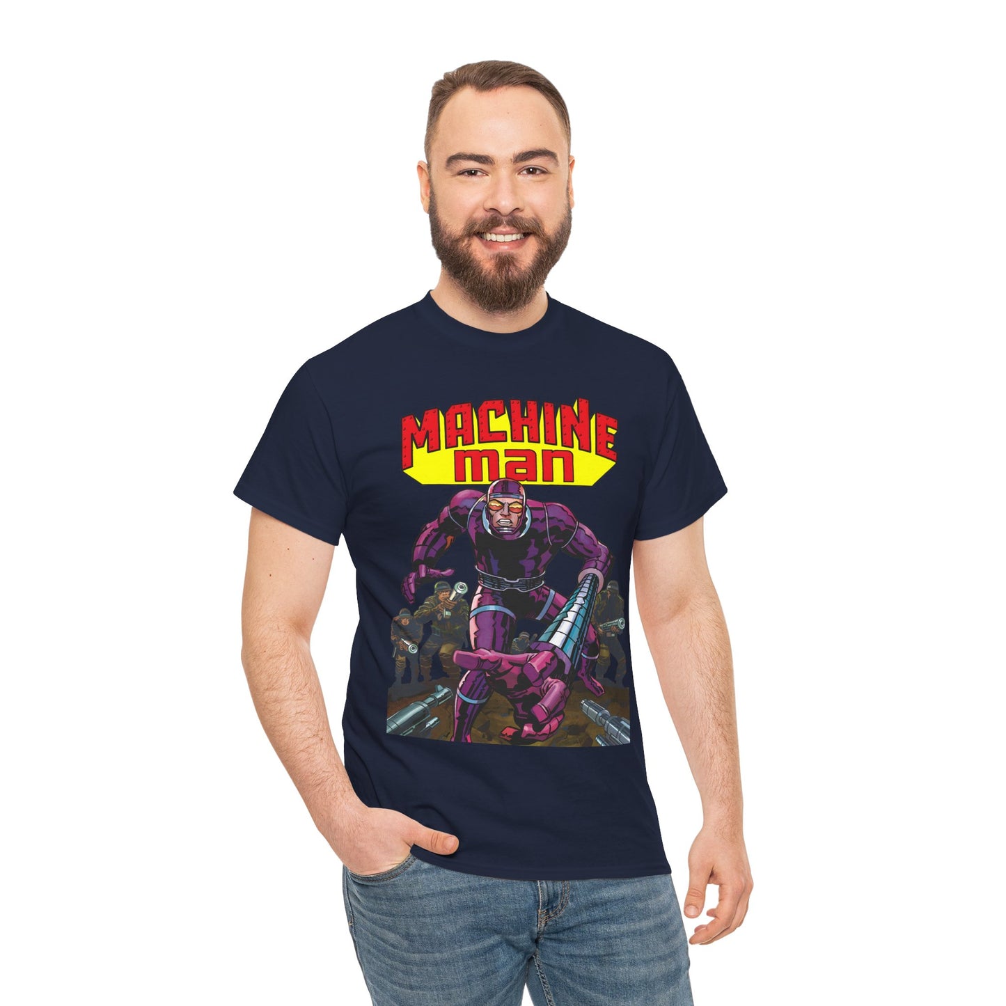 Machine Man T-Shirt - Jack Kirby Creation - Popular 1970s Hero - Marvel Comics