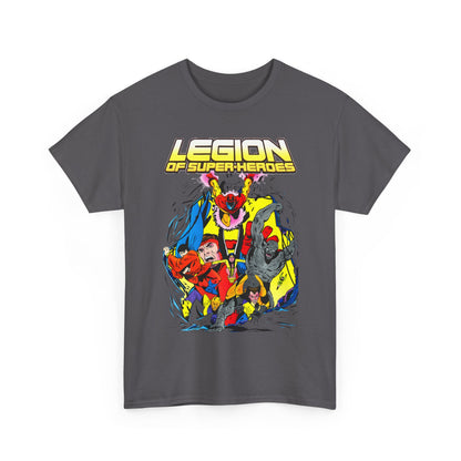 Legion of Super-Heroes T-Shirt - Mon-El, Colossal Kid, Wildfire, Dawnstar, Blok, Timber Wolf - LOSH - DC Comics