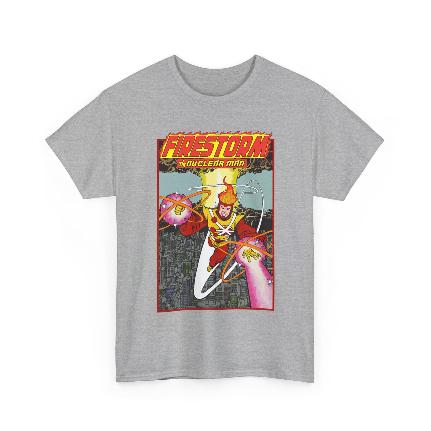 Firestorm the Nuclear Man T-Shirt - George Perez JLA Postcard Art 1980s - DC Comics - Justice League of America Member