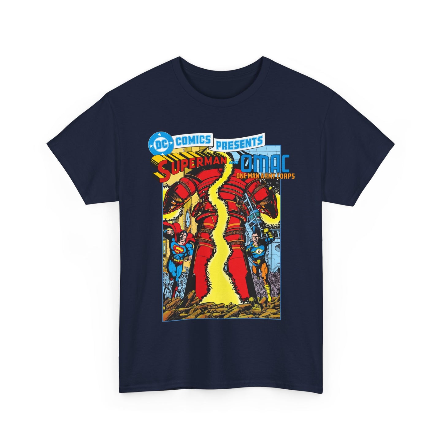 DC Comics Presents #61 T-Shirt - George Perez Art - Superman & OMAC Team-Up - DC Comics