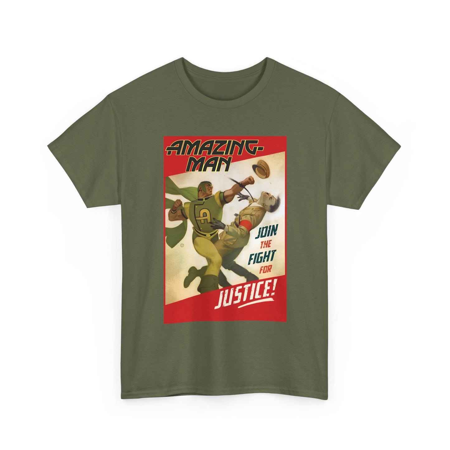 Amazing Man T-Shirt - All-Star Squadron - Join the Fight for Justice - DC Comics
