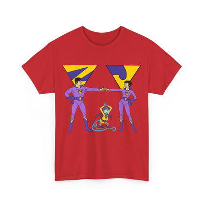 Wonder Twins T-Shirt - Super Friends - Zan & Jayna - Hanna-Barbera Cartoon - DC Comics