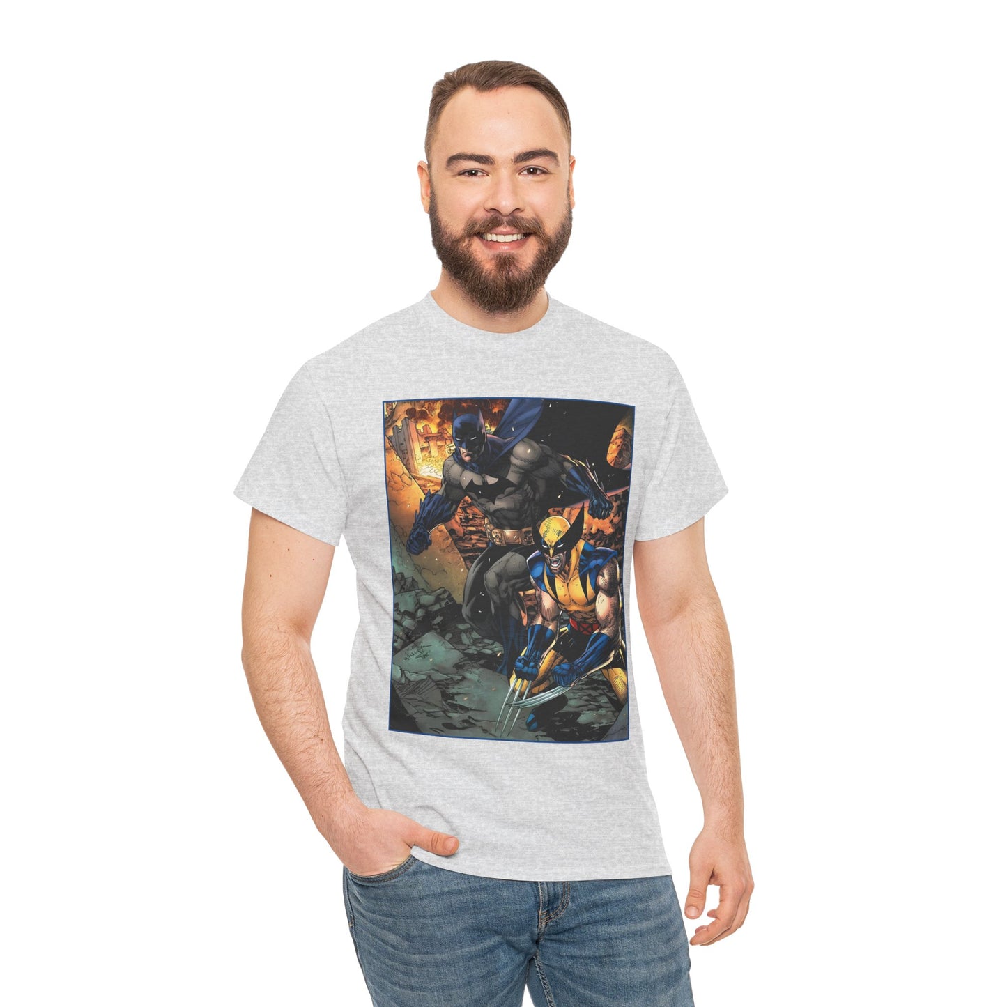 Batman & Wolverine T-Shirt - Jim Lee Art - DC Comics, Marvel Comics