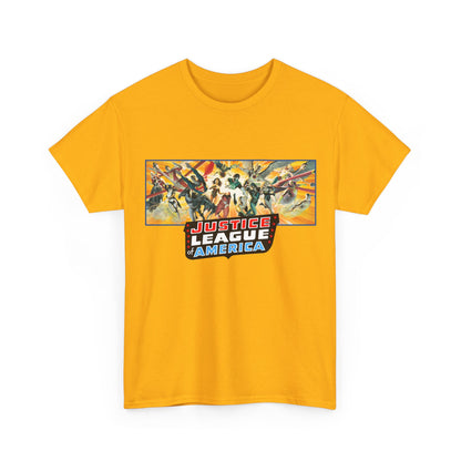 Justice League T-Shirt - Alex Ross Art - Superman, Batman, Wonder Woman, Black Canary, Hawkman, Green Lantern, Adam Strange, Plastic Man, Zatanna - DC Comics