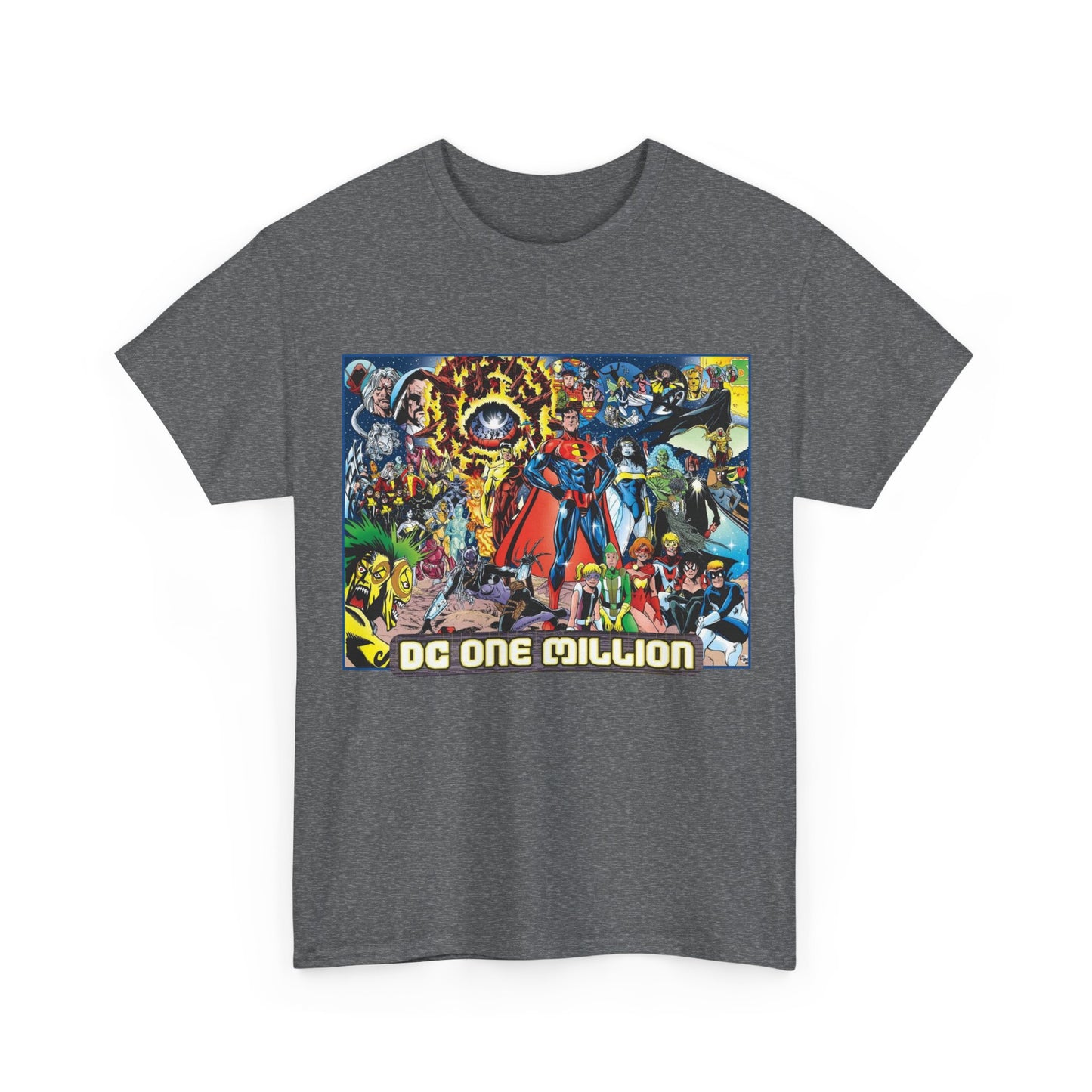 DC One Million T-Shirt - Phil Jimenez Art - Future Versions of Superman, Batman, Wonder Woman, Green Lantern, Flash - DC Comics