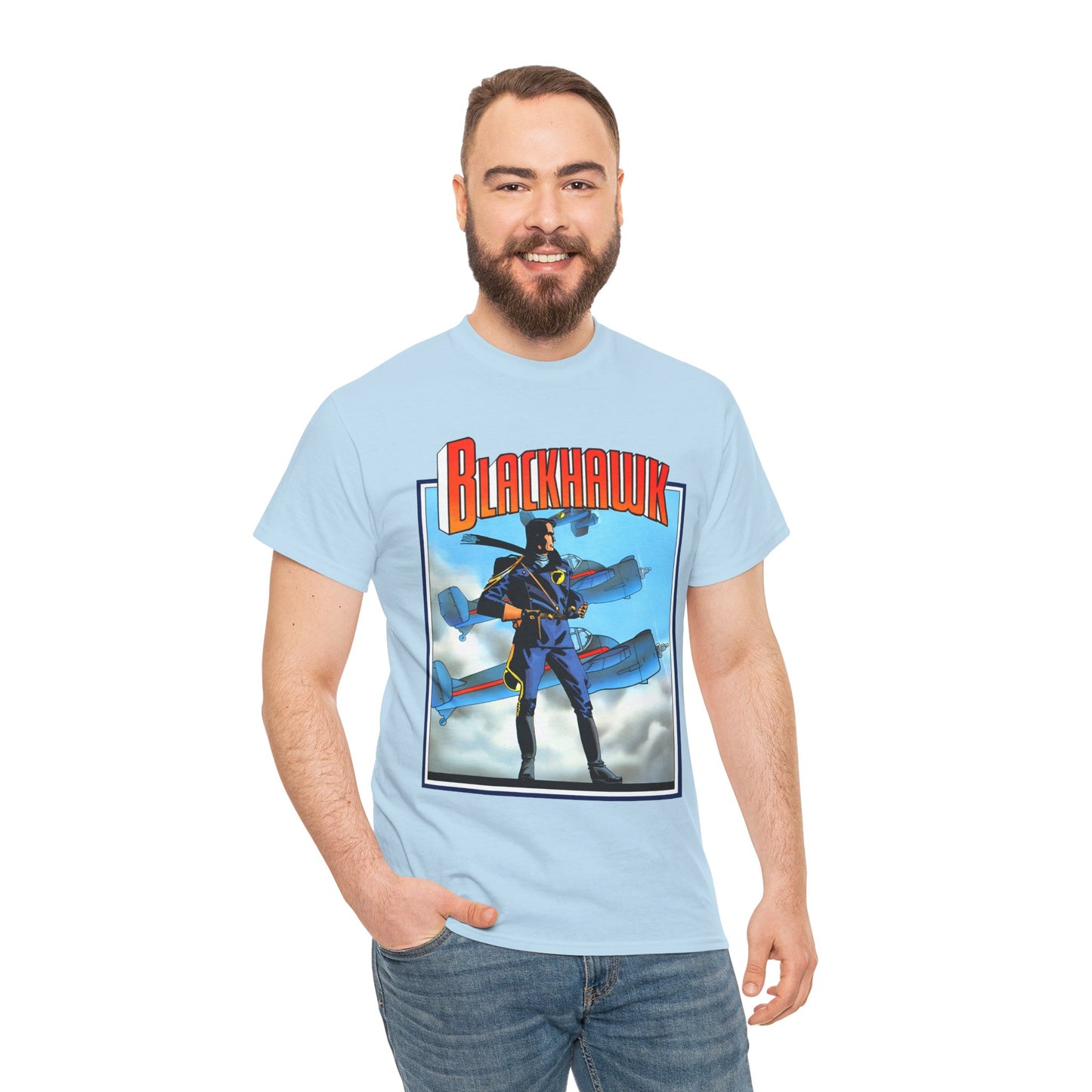 Blackhawk T-Shirt - Howard Chaykin Art - World War II Anti-Nazi Ace Pilots - DC Comics