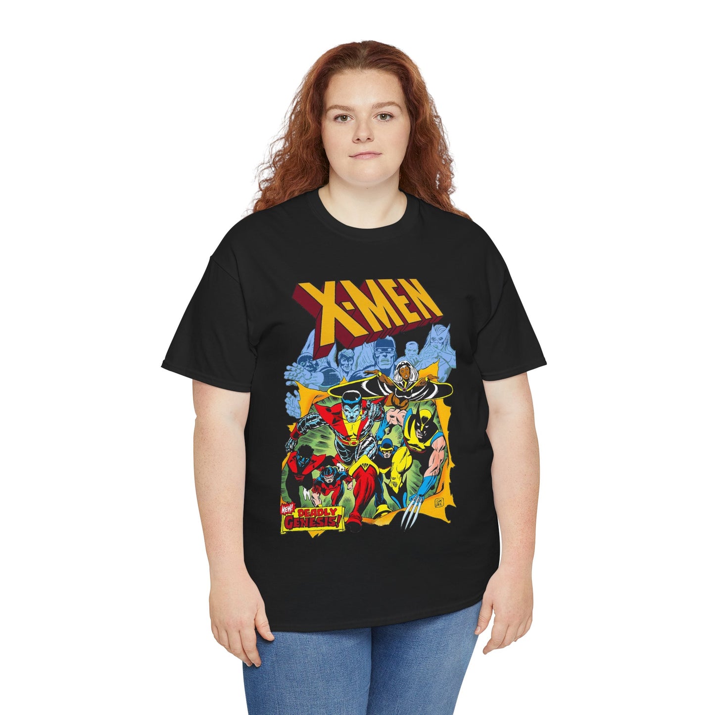 Giant-Sized X-Men T-Shirt - Dave Cockrum Art - Wolverine, Storm, Colossus, Cyclops, Nightcrawler, Thunderbird - New Chris Claremont Era - Marvel Comics