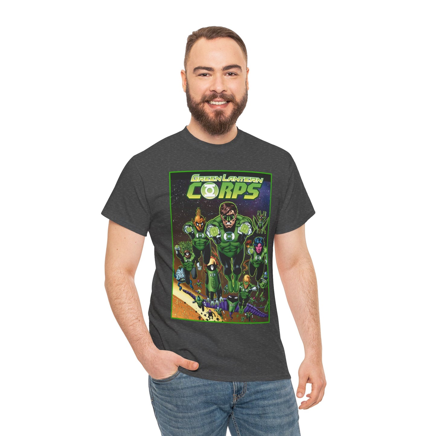 Green Lantern Corps T-Shirt - Brian Bolland Art - DC Comics - Hal Jordan, Tomar Re, Katma Tui