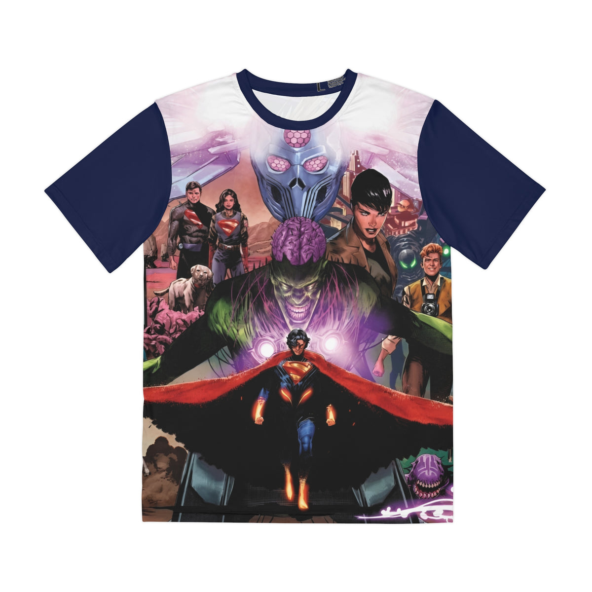 Absolute Superman All-Over Print Tee (Polyester) - Rafa Sandoval Art - DC Comics (IMPROVED PLACEMENT AND PRINTING TECHNIQUES)