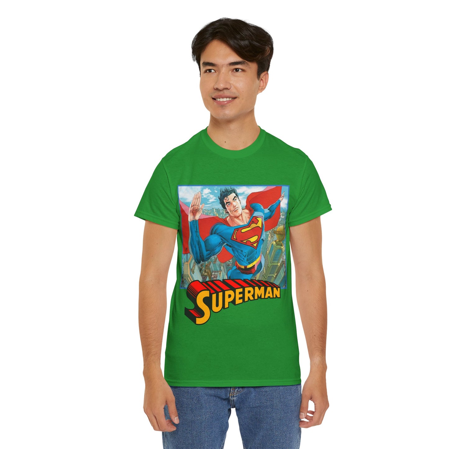 Superman T-Shirt - Guillem March Art - Variant Connecting Cover Art - Flying Over Metropolis - DC Comics All-In