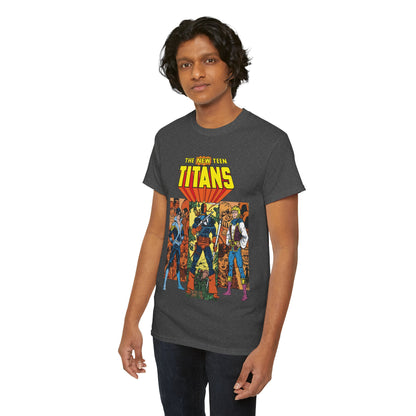 New Teen Titans T-Shirt - George Perez Art - Judas Contract - Nightwing, Jericho, Deathstroke, Changeling. Starfire - DC Comics