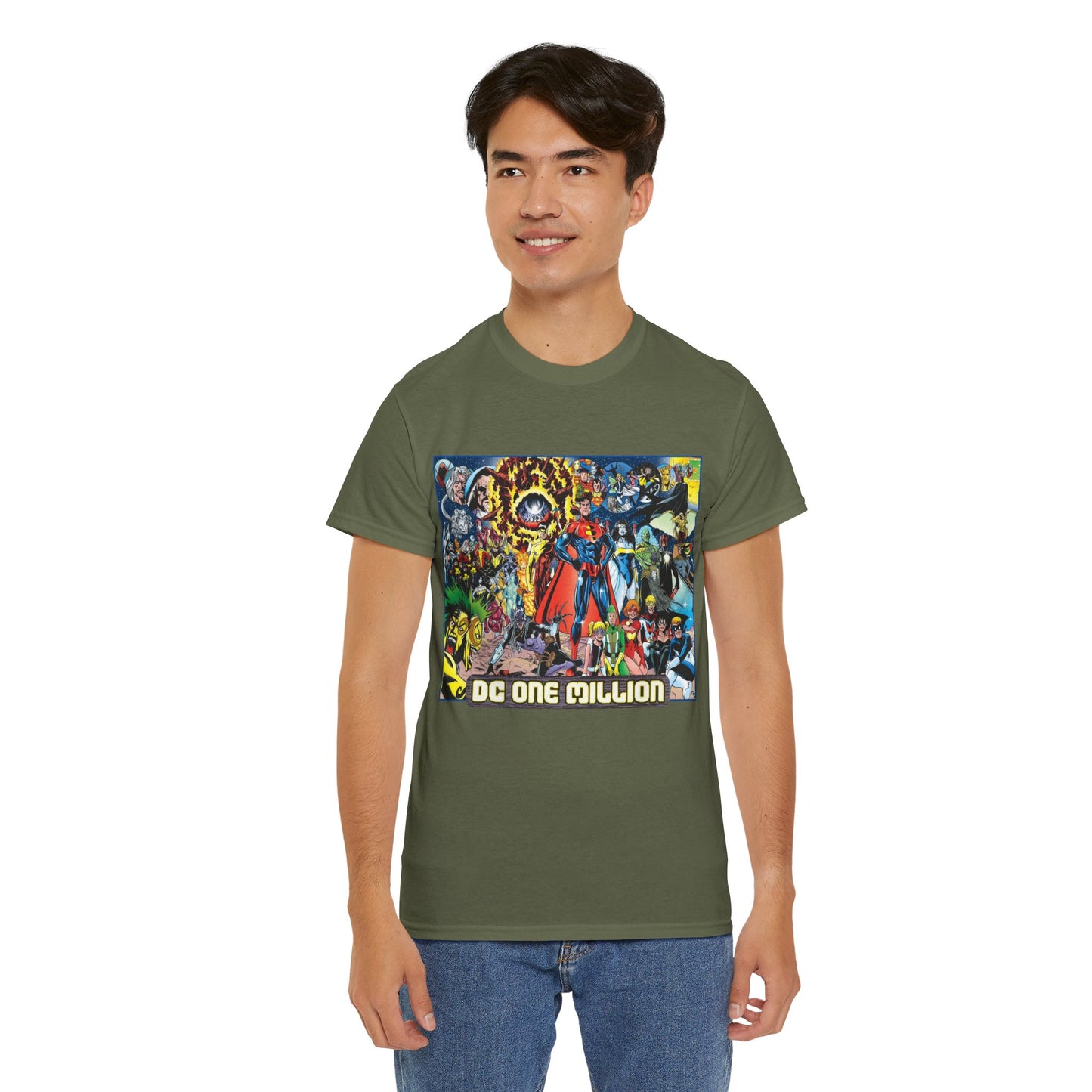 DC One Million T-Shirt - Phil Jimenez Art - Future Versions of Superman, Batman, Wonder Woman, Green Lantern, Flash - DC Comics