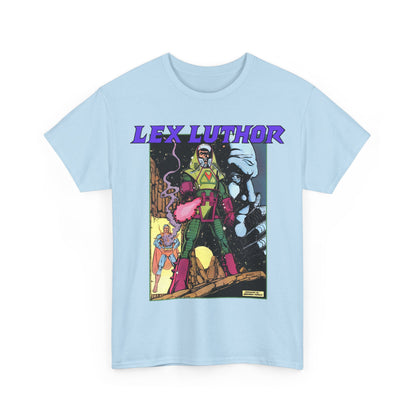 Lex Luthor T-Shirt - George Perez Art - 1980s DC Comics - Action Comics Armor - Inspiration for Super Powers Figure - Superman Enemy