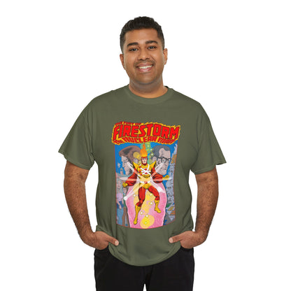 Fury of Firestorm T-Shirt - Pat Broderick Art - The Nuclear Man - Ronnie Raymond, Professor Martin Stein - DC Comics