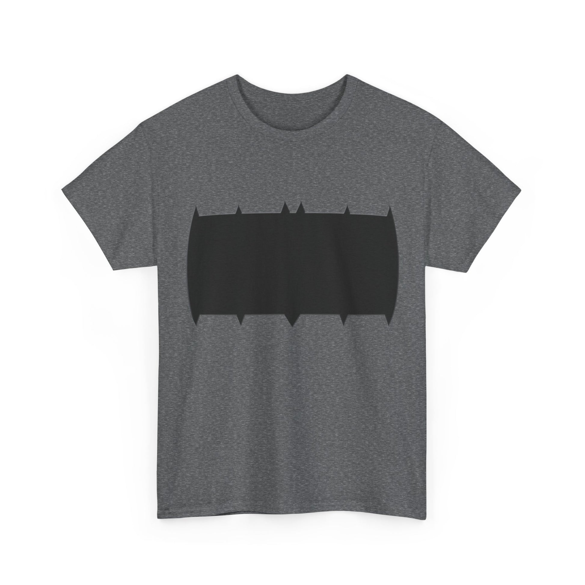 Gray t-shirt with a black Absolute Batman logo on a white background