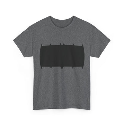 Gray t-shirt with a black Absolute Batman logo on a white background