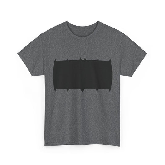 Gray t-shirt with a black Absolute Batman logo on a white background