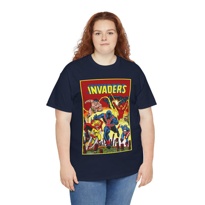 Invaders T-Shirt - Captain America, Human Torch, Namor, Spitfire - World War II Soldiers - Golden Age Heroes - Marvel Comics