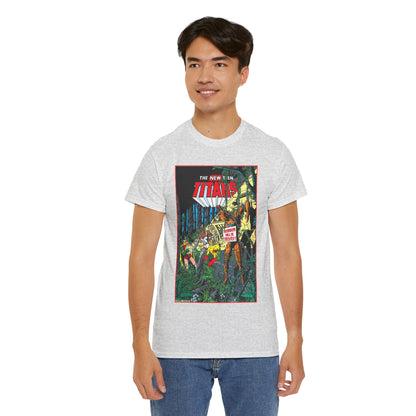 New Teen Titans T-Shirt - George Perez Art - Robin, Cyborg, Kid Flash, Robotman - DC Comics