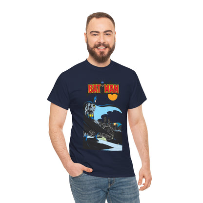 Batman T-Shirt - Jim Aparo Art - Dark Knight Looking Over Gotham City - Bronze Age Art - DC Comics