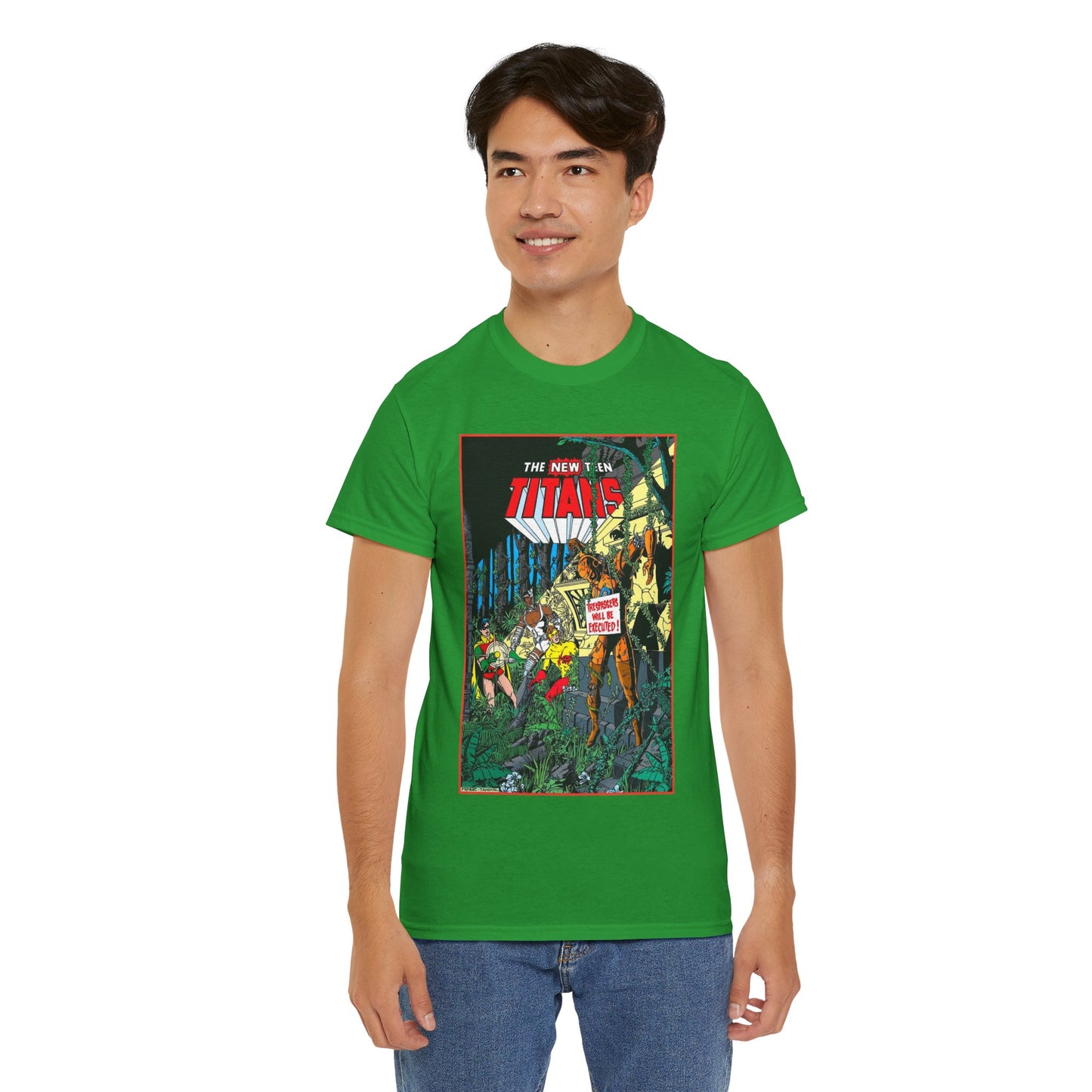 New Teen Titans T-Shirt - George Perez Art - Robin, Cyborg, Kid Flash, Robotman - DC Comics