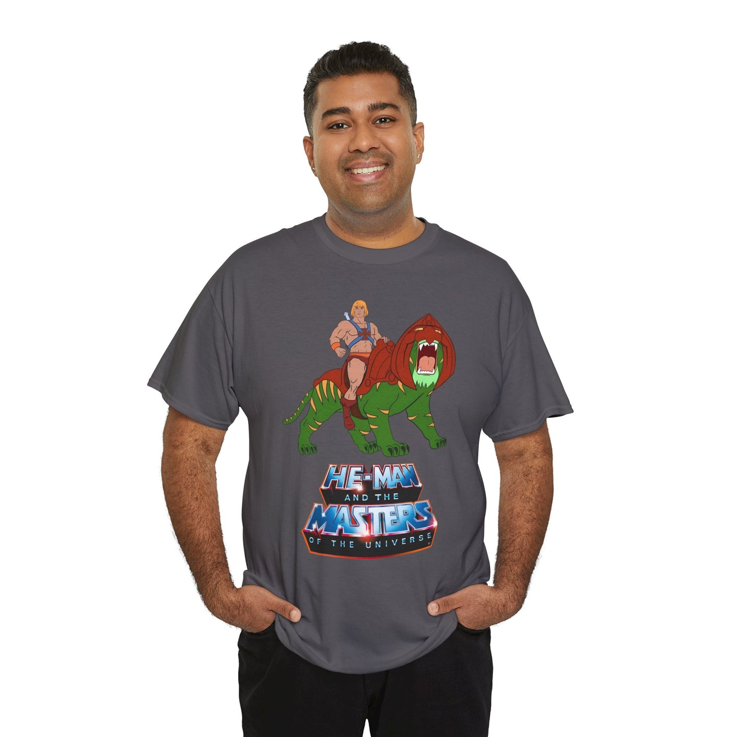 He-Man & Battle Cat T-Shirt - Filmation Art - Masters of the Universe, MOTU - Exciting New 2026 Movie - Nicholas Galitzine