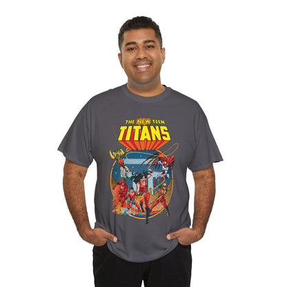 New Teen Titans T-Shirt - George Perez Art - Wonder Girl, Flash, Robin, Speedy, Aqualad, Hawk - DC Comics