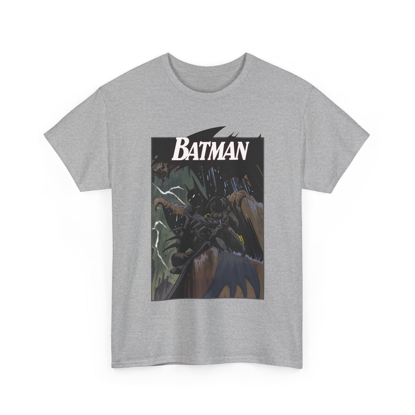Batman T-Shirt - Norm Breyfogle Art - 1990s Dark Knight Detective - Gotham City - Perched on A Gargoyle - DC Comics