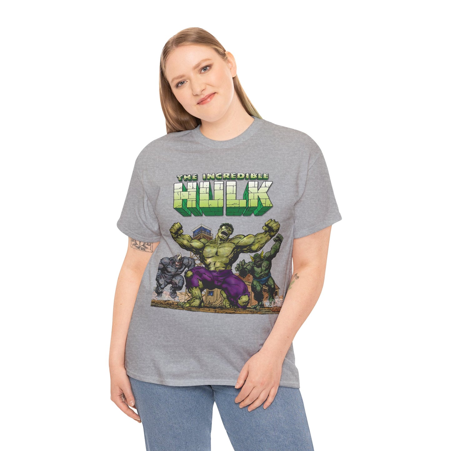 Incredible Hulk T-Shirt - Classic John Byrne Art - Rhino, Abomination - Marvel Comics - Bruce Banner