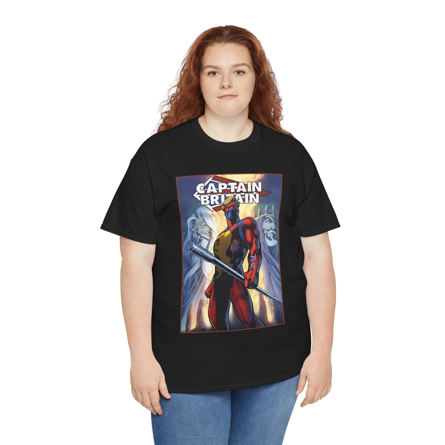 Captain Britain T-Shirt - Alan Davis Art - Excalibur Member - Marvel Comics