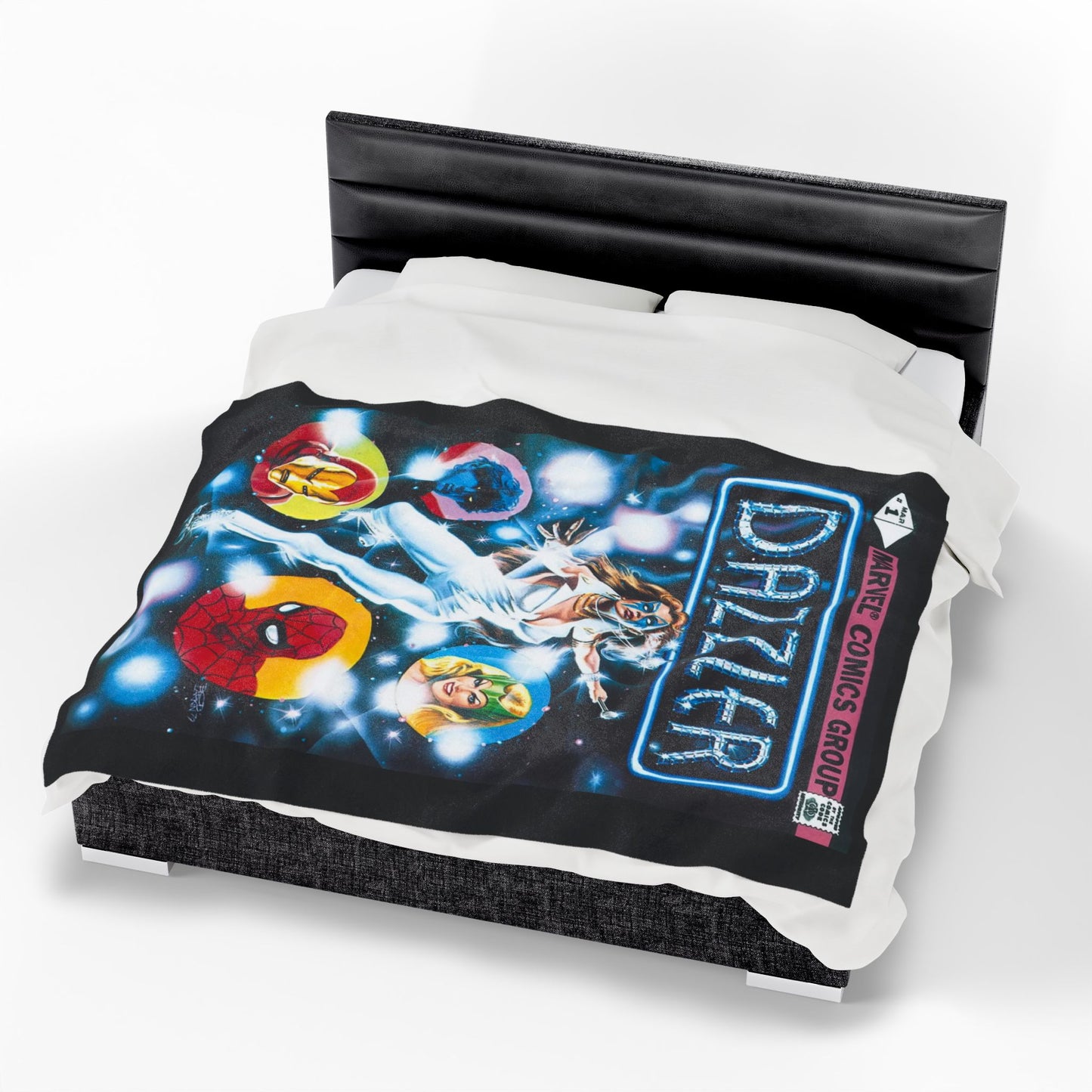Dazzler Velveteen Plush Blanket 60x80" - Bob Larkin #1 Cover Art - Alison Blaire - Mutant Pop Star - Marvel Comics - Uncanny X-Men Link