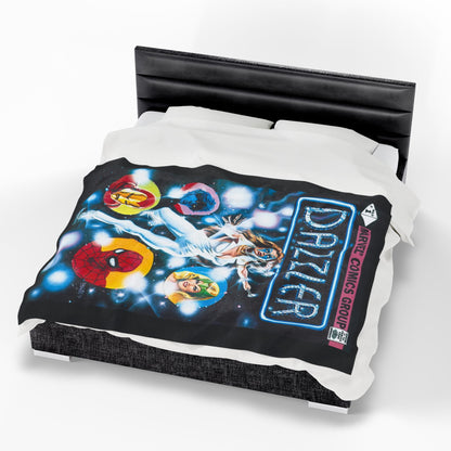 Dazzler Velveteen Plush Blanket 60x80" - Bob Larkin #1 Cover Art - Alison Blaire - Mutant Pop Star - Marvel Comics - Uncanny X-Men Link