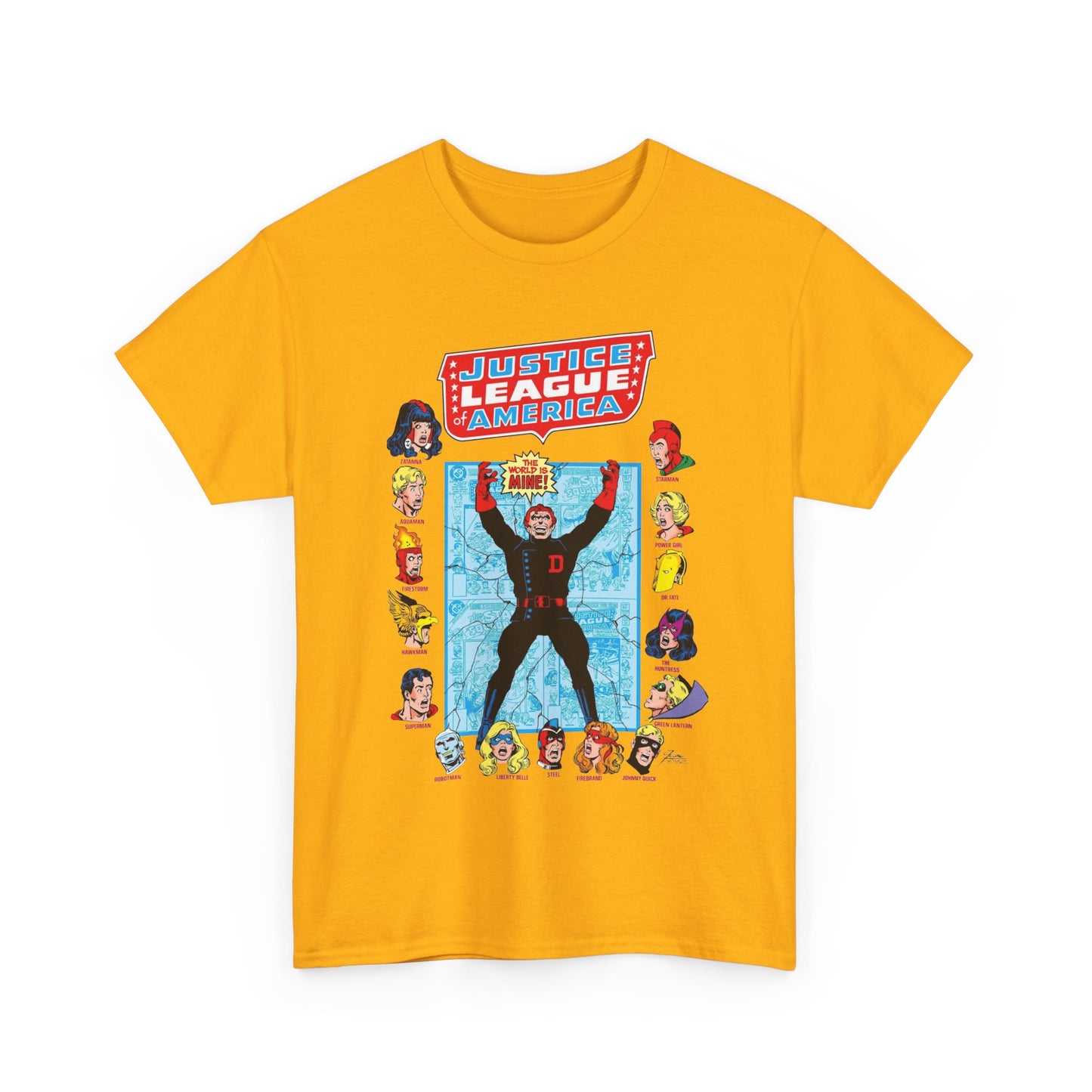 Justice League of America T-Shirt - George Perez Art - Justice Society, All-Star Squadron Team-Up DC Comics