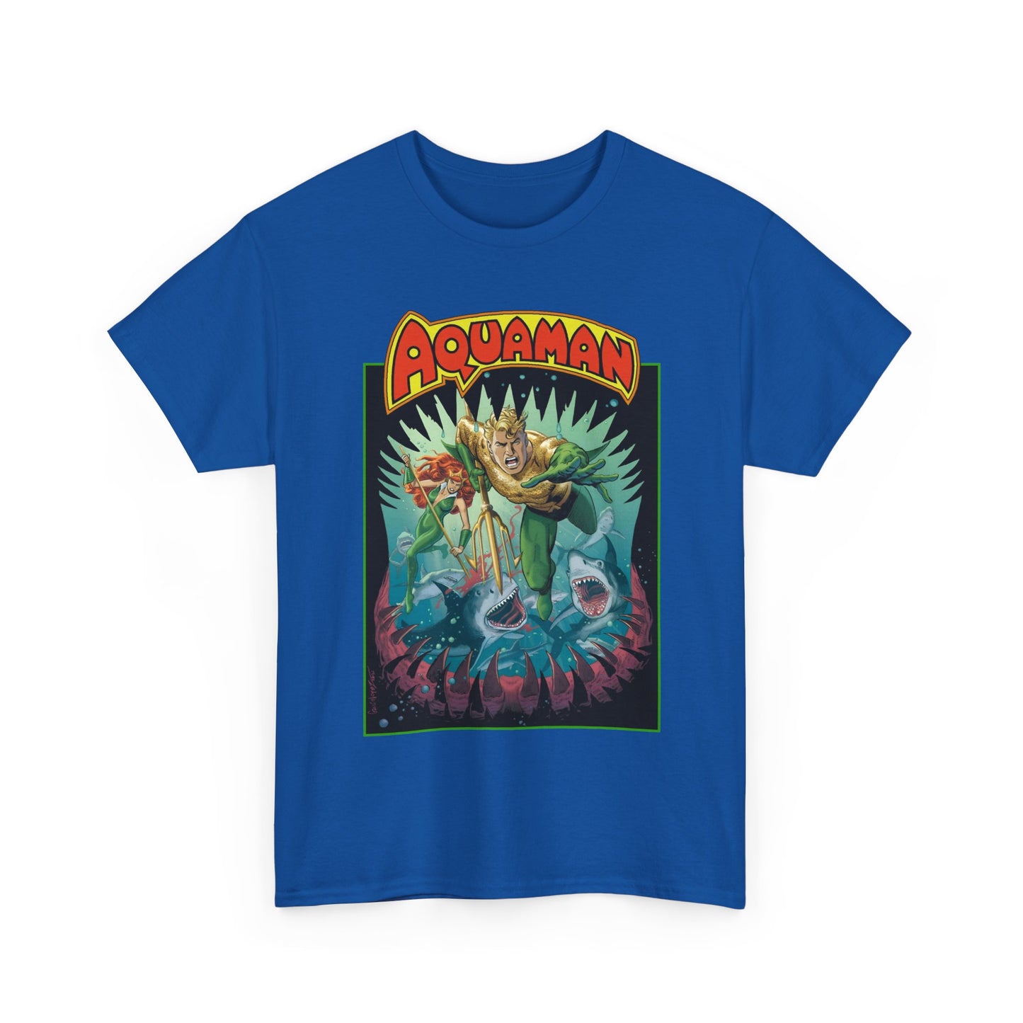 Aquaman T-Shirt - José Luis García-López Art - 80th Anniversary Variant Cover - Arthur Curry, Mera, Bronze Age Look - DC Comics