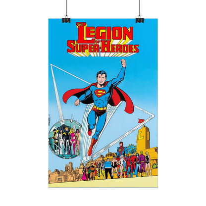 Superboy & the Legion of Super-Heroes Rolled Poster - George Perez Art - DC Comics - Multiple Sizes Up to 24"x36"