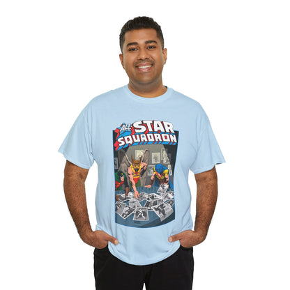 All-Star Squadron T-Shirt - Jerry Ordway Art - Hawkman, Doctor Mid-Nite, Atom - Justice Society JSA - #1 Cover - DC Comics