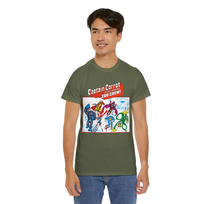 Captain Carrot & His Amazing Zoo Crew T-Shirt - DC Comics Series - Funny Animal Retro 1980s - Pig-Iron, Yankee Poodle, Rubberduck