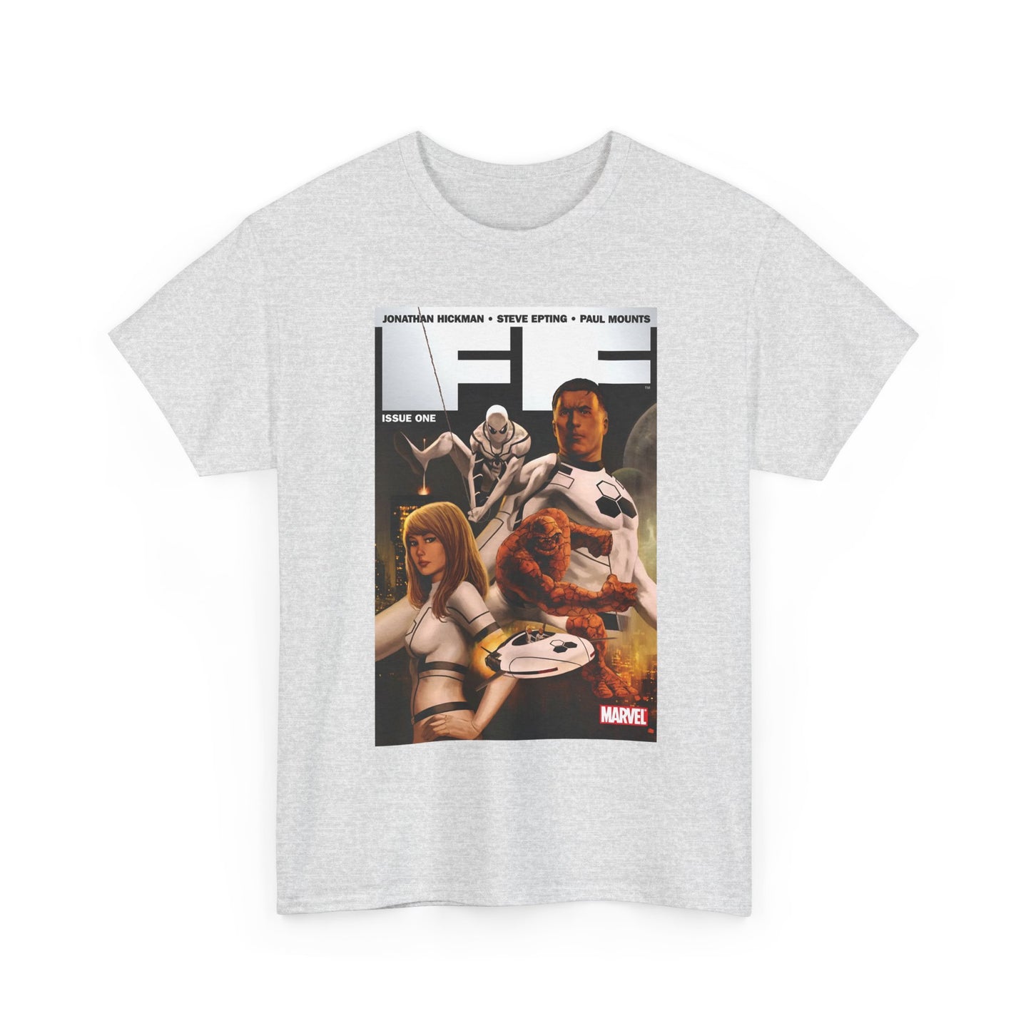 FF #1 T-Shirt - Steve Epting Art - Fantastic Four/Future Foundation - Spider-Man, Mr. Fantastic, Invisible Woman, The Thing - Marvel Comics